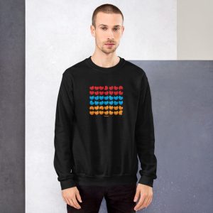 Unisex Sweatshirt /Tricolor heart/