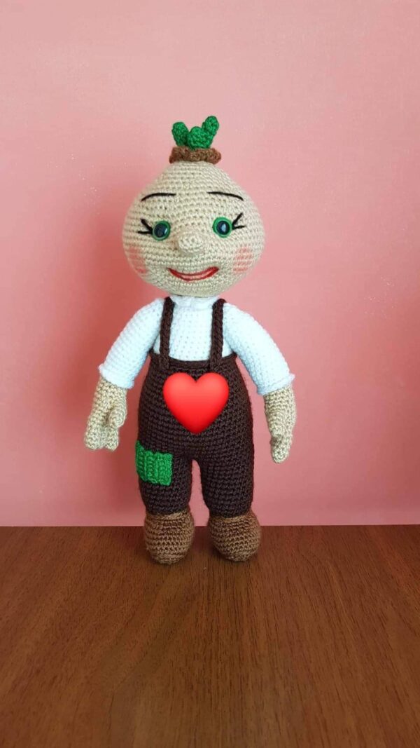 Knitted Cipollino Doll