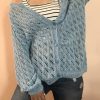 Wool sweater Oversized sweater Cable knit sweater Hand knitted sweater Women sweaters Knit jacket boho loose weave cardigan Cardigans