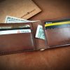 Personalized bi-fold leather wallet