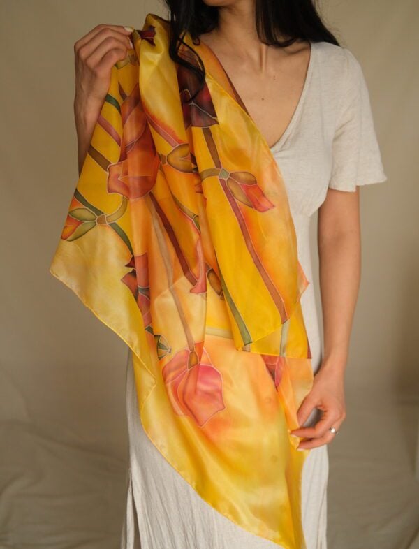 "Poppies" Silk Scarf