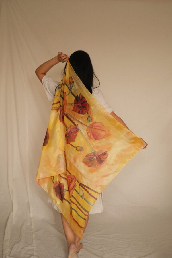 "Poppies" Silk Scarf