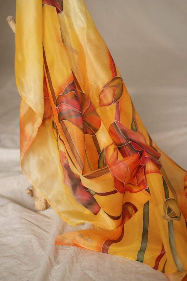 "Poppies" Silk Scarf