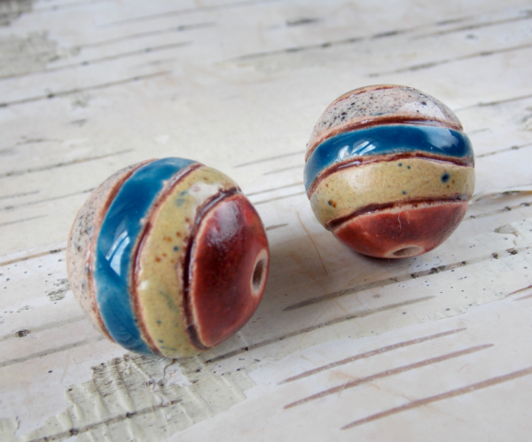 Handmade Ceramic Beads Set