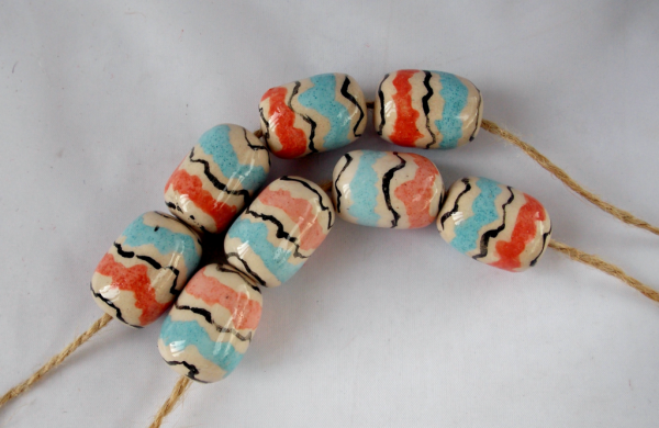 Handmade Ceramic Beads Set