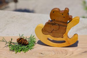 “Hippos On A Rocker” Wooden Toy