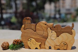 Wooden Puzzle of Dogs