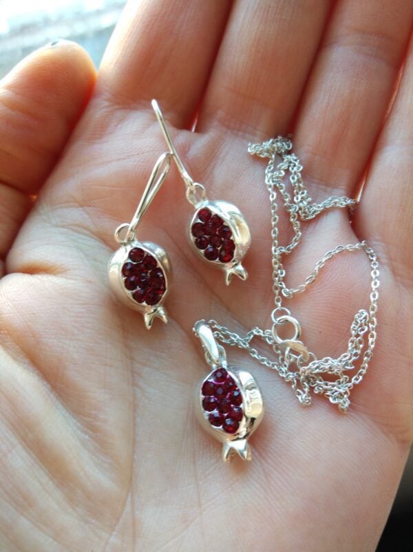 "Pomegranate" Silver Jewelry Set