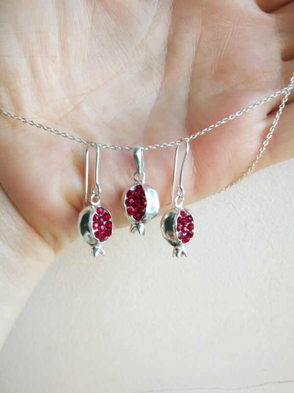 "Pomegranate" Silver Jewelry Set