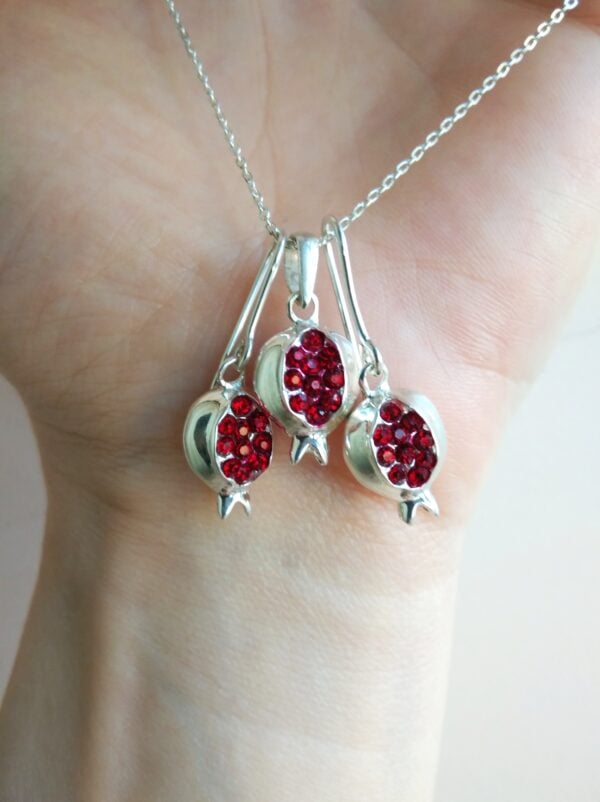 "Pomegranate" Silver Jewelry Set