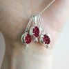 "Pomegranate" Silver Jewelry Set