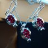 "Pomegranate" Silver Jewelry Set