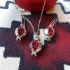 "Pomegranate" Silver Jewelry Set