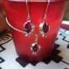 "Pomegranate" Silver Jewelry Set