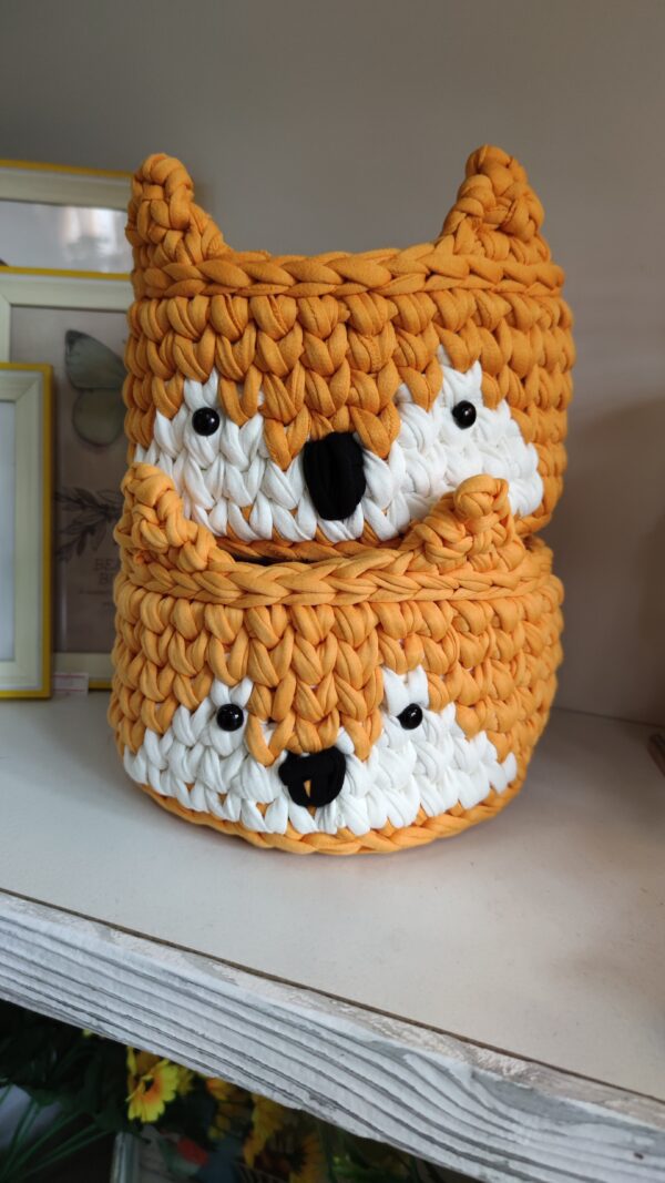 "Fox" Knitted Basket