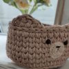 Handmade knitted basket for children’s bedroom / Ro's Bear
