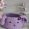 Handmade knitted basket for children’s bedroom / Little rabbit