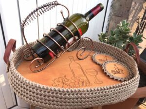 Wine handmade Tray
