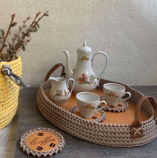 Tea and Coffee handmade Tray