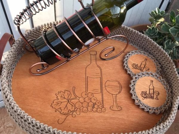 Wooden Wine Tray