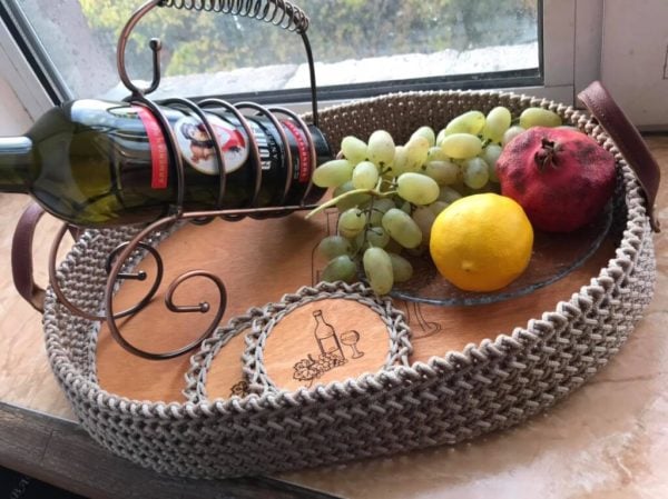 Wooden Wine Tray