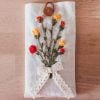 Flower Embroidered Mini Pouch