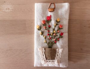Embroidered Mini Pouch