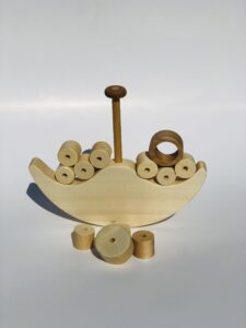 Wooden balance boat