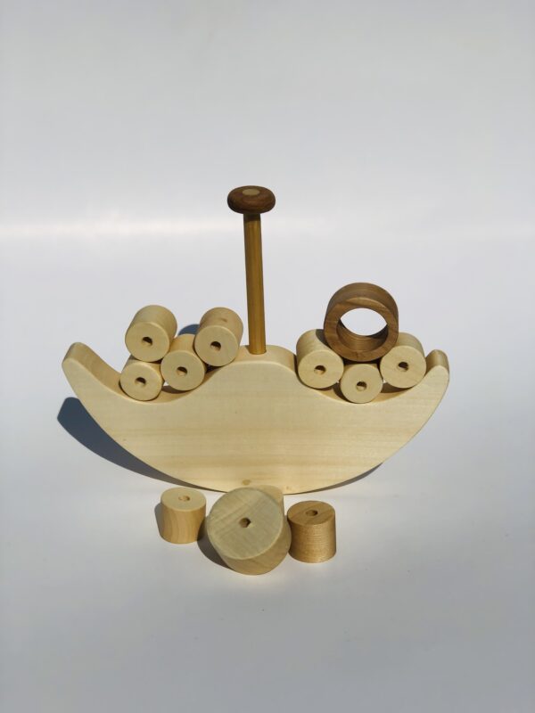 Wooden Balance Boat