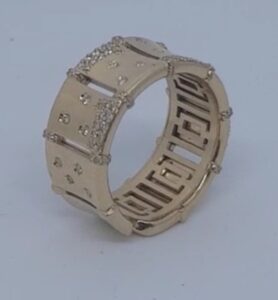Gold Ring w/Diamonds-matani (rezinka)