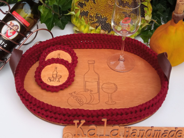 Wooden Wine Tray