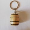 wooden barrel keychain accessories made of ash tree