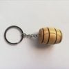 Wooden Barrel Keychain