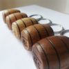 wooden barrel keychain accessories made of walnut tree