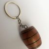 wooden barrel keychain accessories made of walnut tree
