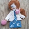 "Miss" Handmade Brooch