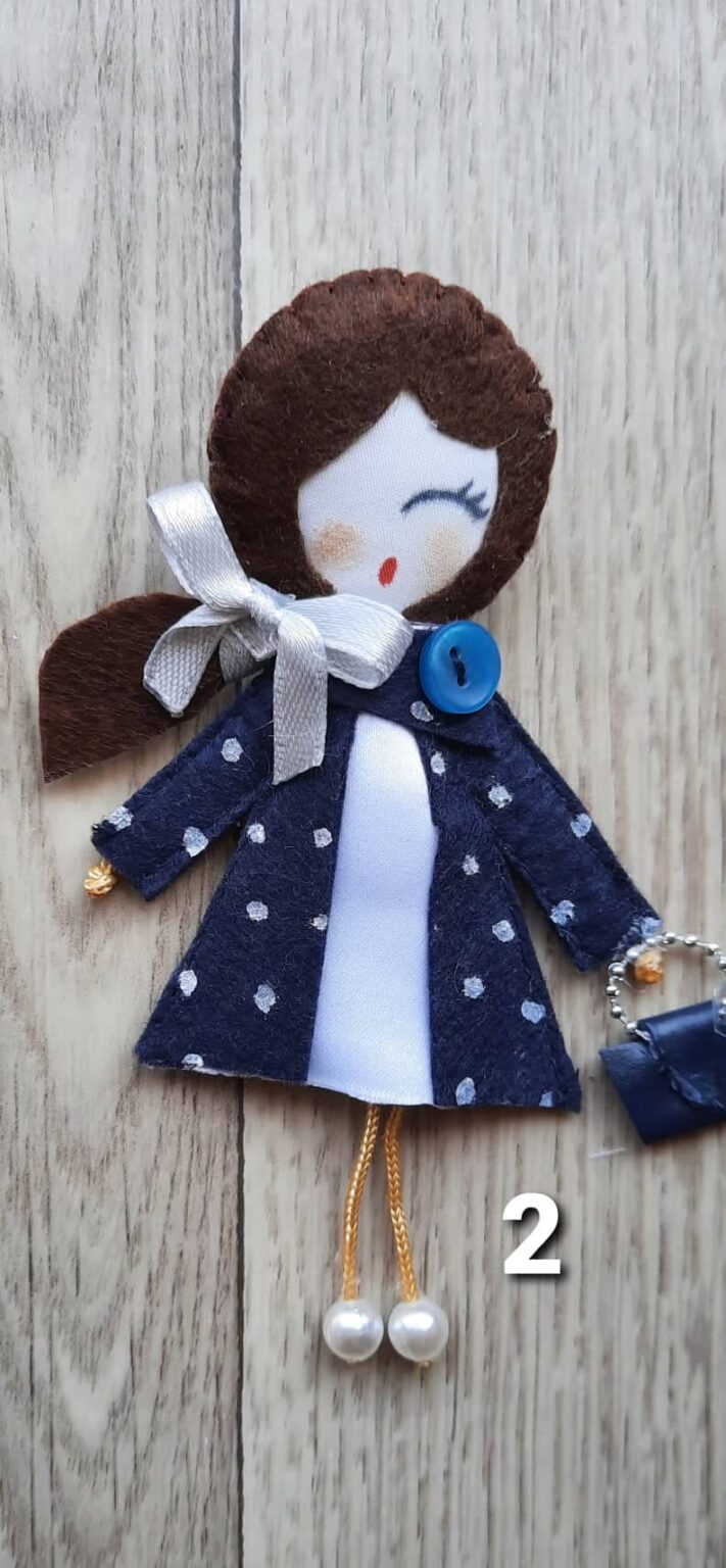 "Miss" Handmade Brooch