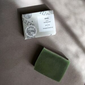 nori. – body soap for oily/acne-prone skin with spirulina powder/green clay/lemongrass essential oil