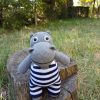 Knitted Hippo Doll