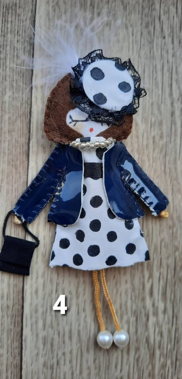 "Miss" Handmade Brooch