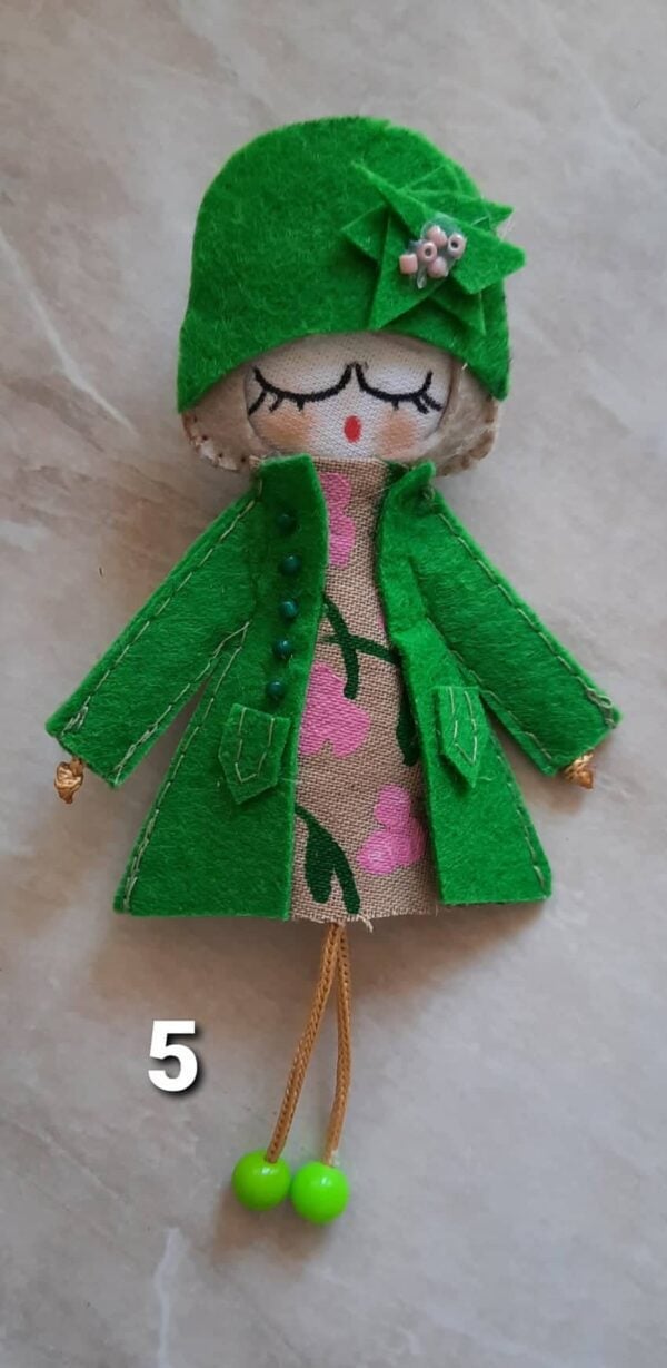 "Miss" Handmade Brooch