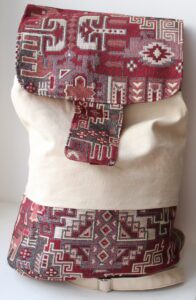 Canvas backpack with armenian ornament
