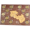 Souvenir Medals And Brown Map Collection