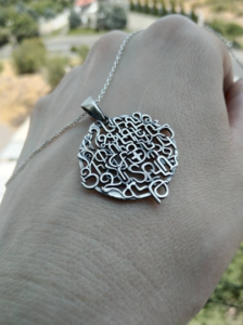 Armenian Alphabet Pendant with Chain
