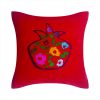 An Armenian embroidered pillow or pillow cover with old Armenian ornament "Pomegranate with flowers"