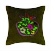 An Armenian embroidered pillow or pillow cover with old Armenian ornament "Pomegranate with flowers"