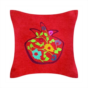 An Armenian embroidered pillow or pillow cover with old Armenian ornament “Pomegranate with flowers”