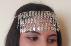 Pomegranate Forehead Silver Plated Drop, Armenian Headpieces Drop