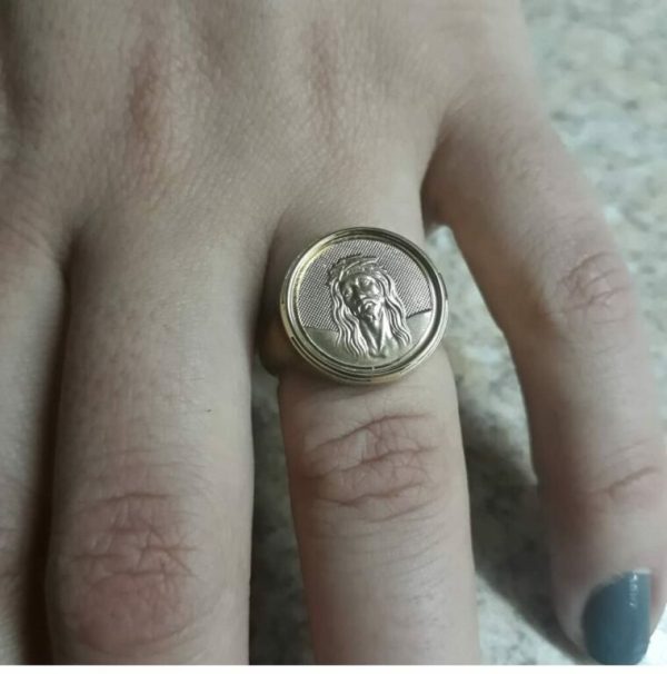 Isus Hristos Ring Gold R003