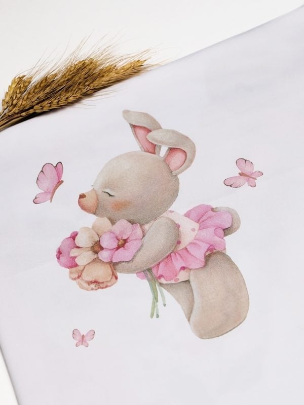 Digitally Printed Crib Set "Lovely Bunny"